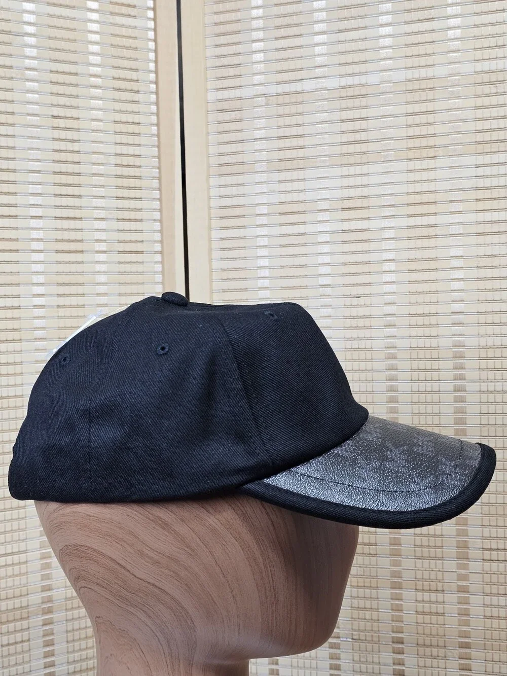 Michael Kors Black MK Monogram Brim Adjustable Baseball Cap One Size NWT
